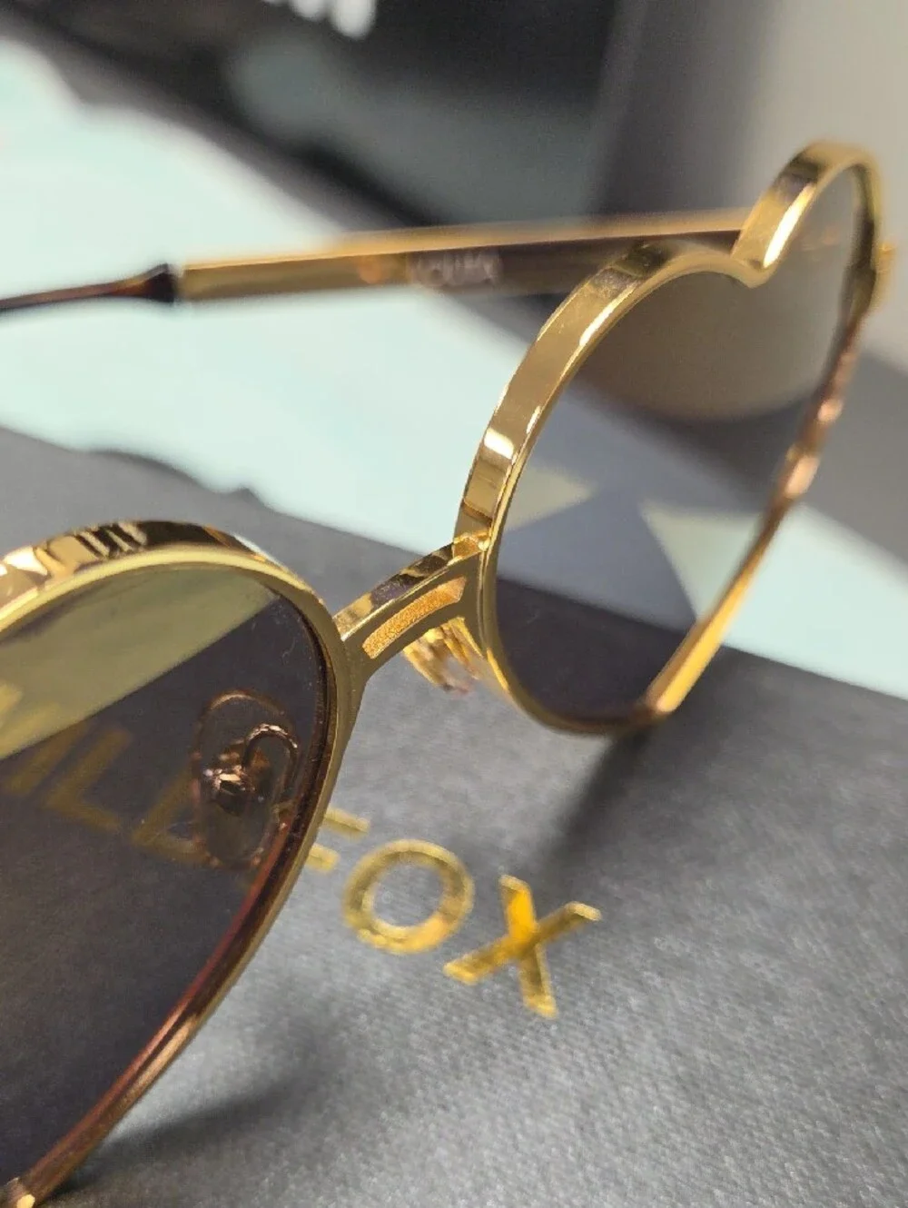 Wildfox Lolita Gold Heart-Shaped Sunglasses
